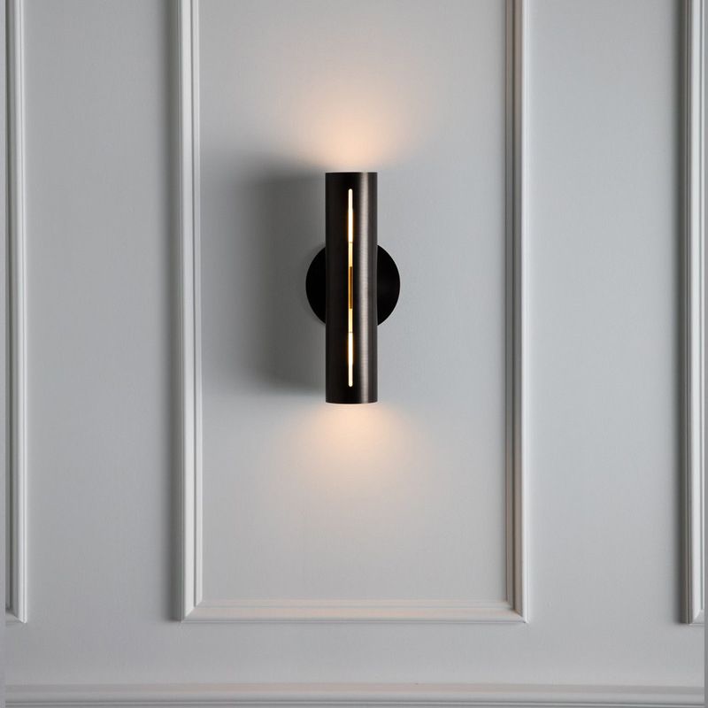 Buisvormige trapwand sconce licht metallic 2-bulb postmoderne wand gemonteerd lamp