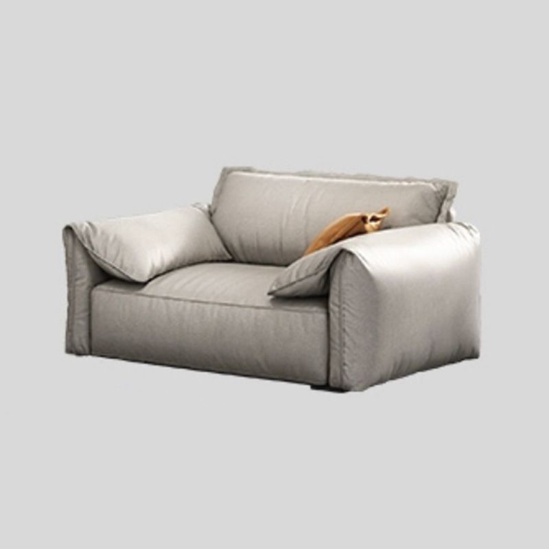 Square Armrest Latex Sponge Seat Filled with Pine Base Rectangular Sofa