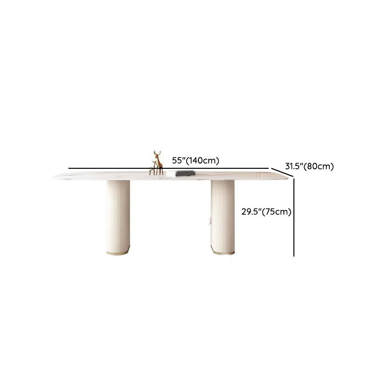 Modern 1/4/5/7 Pieces Dining Set Rectangle Stone Dining Table Set for Dining Room