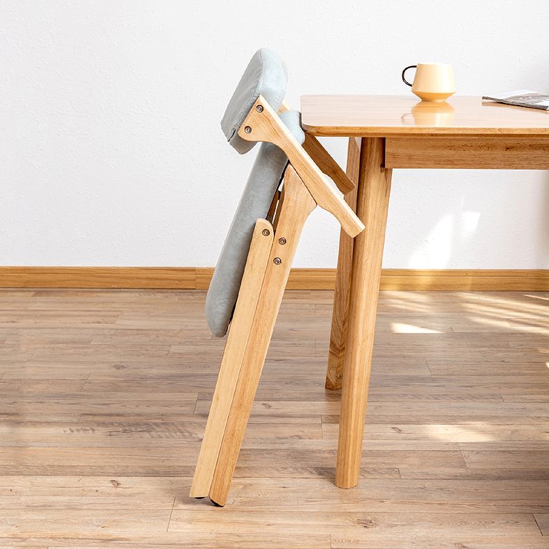 Modern Rubberwood Chairs Set Open Back Folding Side Kitchen Dining Chair