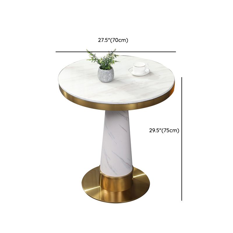 Round 1/3/4 Pieces Dining Set Glam Style Faux Marble Dining Set for Home Use