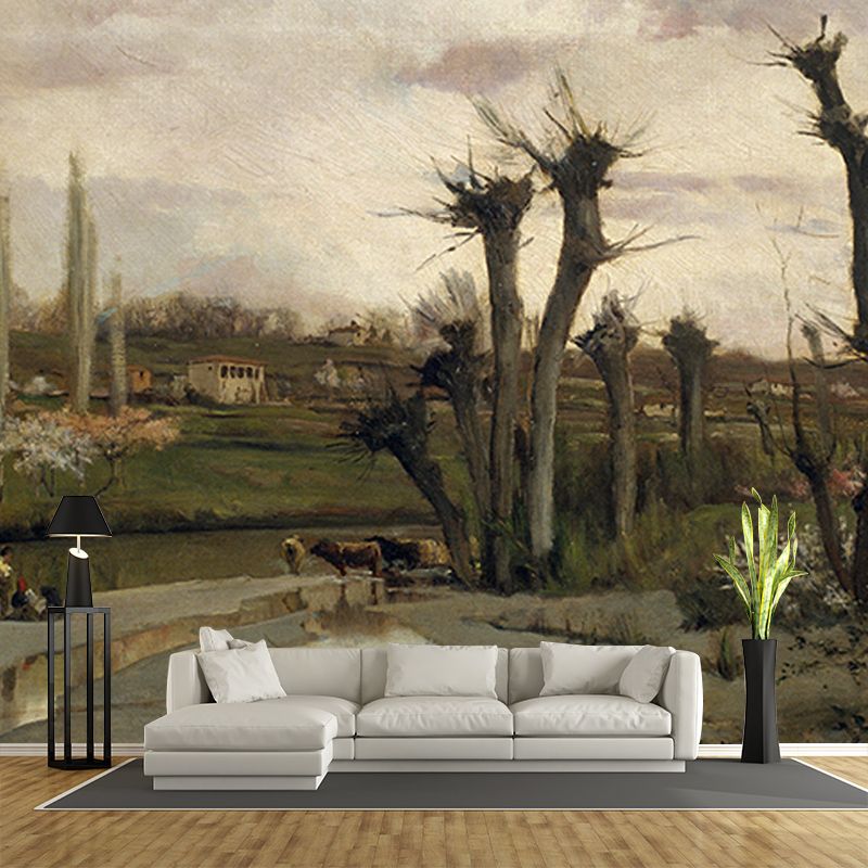 Art Painting Horizontal Illustration Mural Decorative Eco-friendly for Room