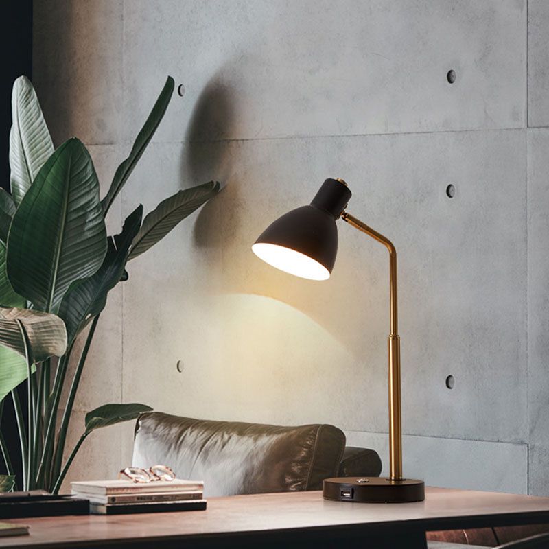 1 tavolo da cono leggero luce secolo di secolo moderno lampada da tavolo da tavolo in metallo