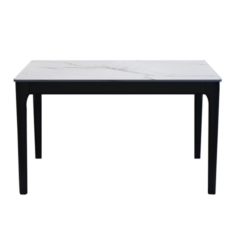 Mesa de comedor bicolor de piedra sinterizada Mesa de comedor Mid-Century de 4 patas
