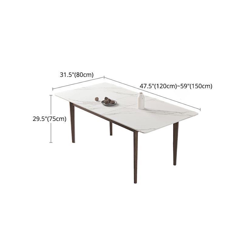 Extendable Sintered Stone Top Dining Set Rectangle 1/4/5/7 Pieces Dining Room Table Set