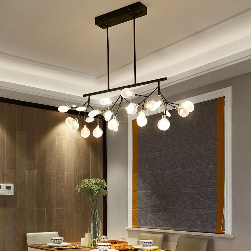 Modern Luxury Firefly Adjustable Island Pendant Light Wrought Iron Sputnik Ceiling Light with Acrylic Shade