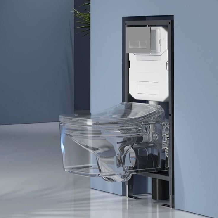 Contemporary Wall Mounted Bidet Warm Air Dryer Vitreous China Bidets