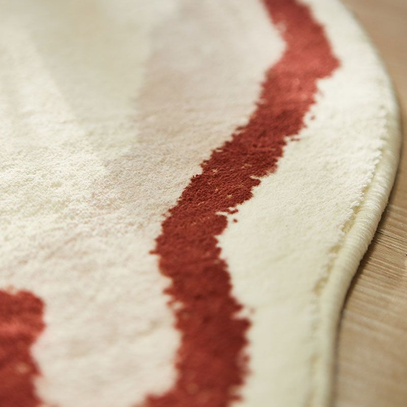 Light Blue Modern Rug Polyester Circle Indoor Rug Washable Area Rug for Home Decor