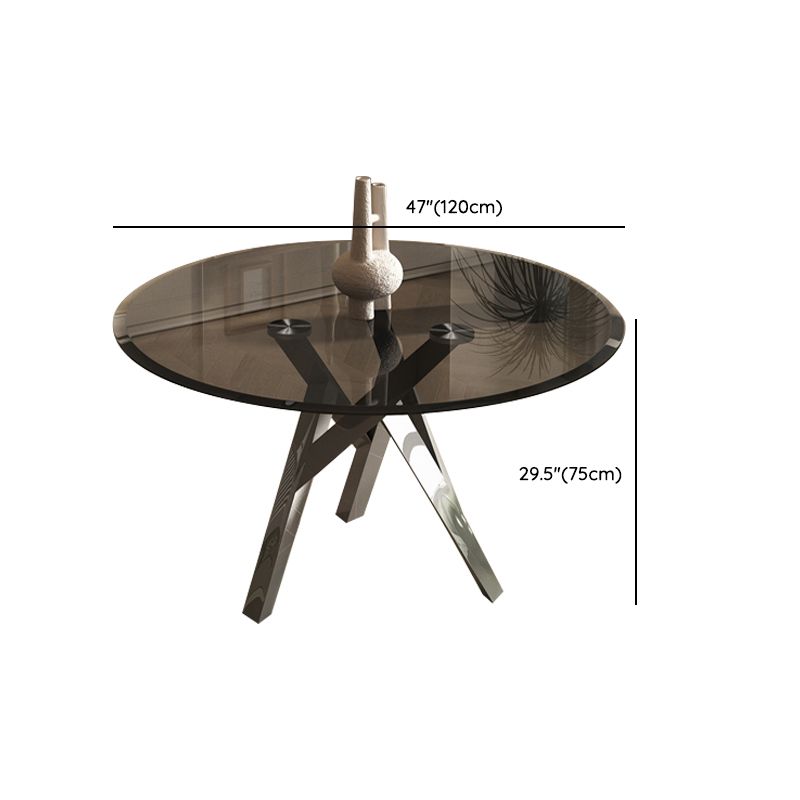 1/2/3 Piece Round Shape Tempered Glass Dining Room Furniture Set