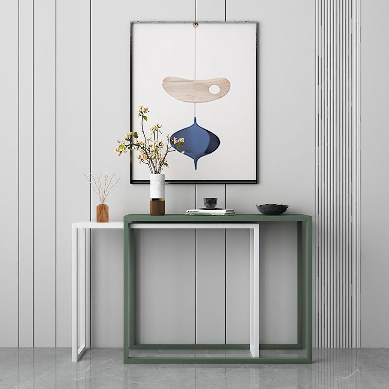 Sled-base Console Table, 11.8" W Ironcraft Modern Hallway Console Sofa Table