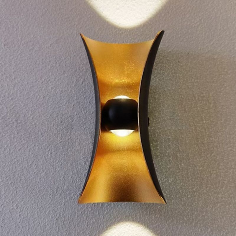 2 Lights Geometric Wall Lighting Fixtures Modern Style Metal Wall Lamps