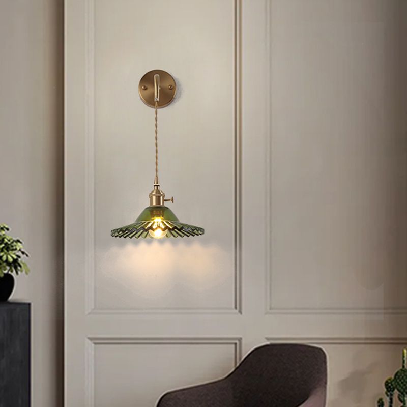 1 Light Geometric Wall Lights Industrial Style Glass Wall Lighting Ideas