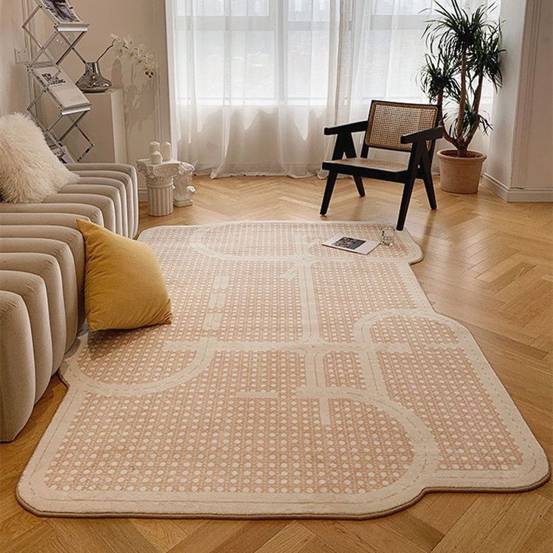 Funky Novel Forme Rapage à la mode rose Tone Polyester Anti-Slip Backing Tapis pour décoration domestique