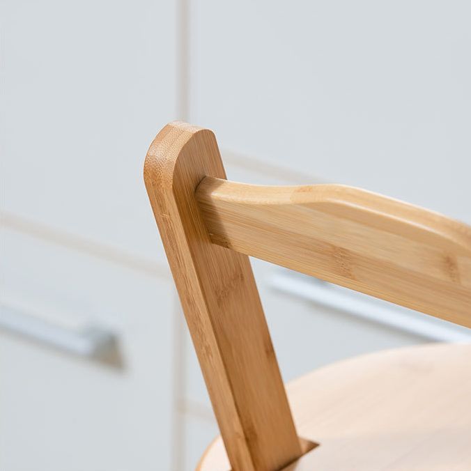 Taburete de bar moderno apilable, taburete de bar interior de madera sin brazos con reposapiés
