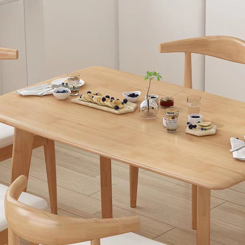 Solid Wood Dining Room Table Rectangle Dining Table for Kitchen