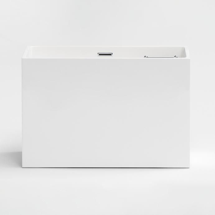 Modern Acrylic Alcove Bathtub 23.6" H Rectangular Bath Tub for Home