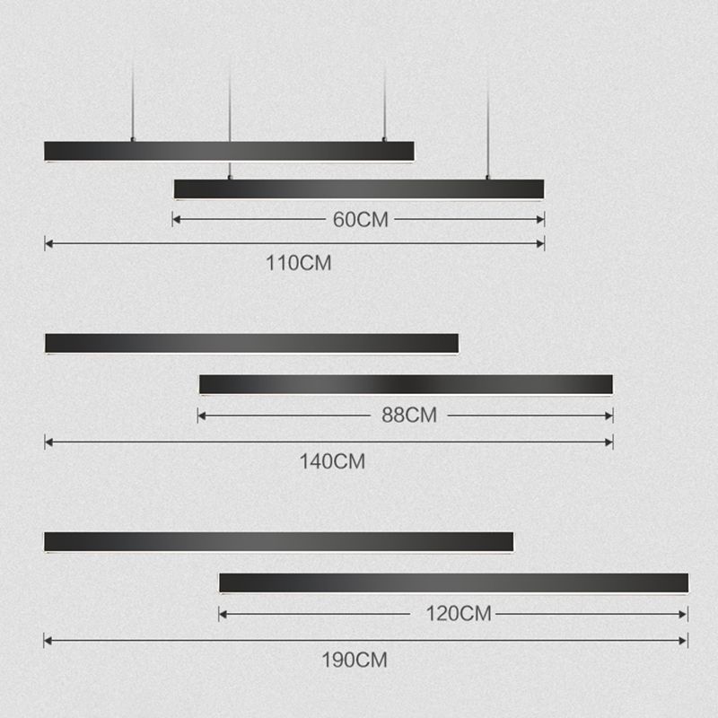 Linear Island Pendant LED New Modern Ceiling Pendant Light for Dining Room