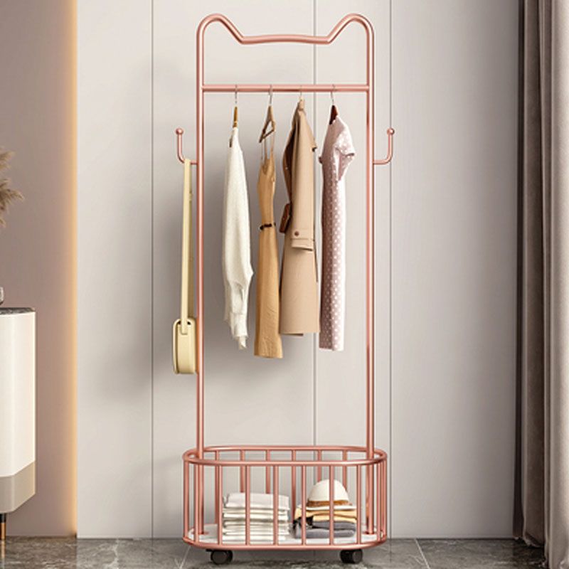 Contemporary Hall Stand Metal No Distressing Hooks Included Free Standing Rack Metal