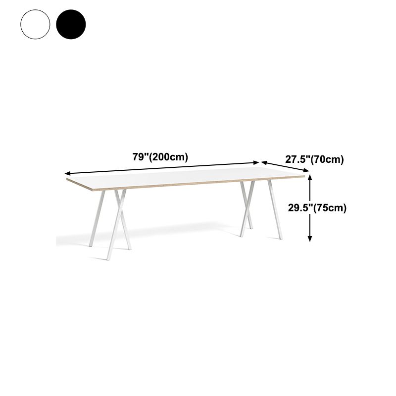 Industrial Dinning Table with Black Pine Rectangle Dining Table for Kitchen