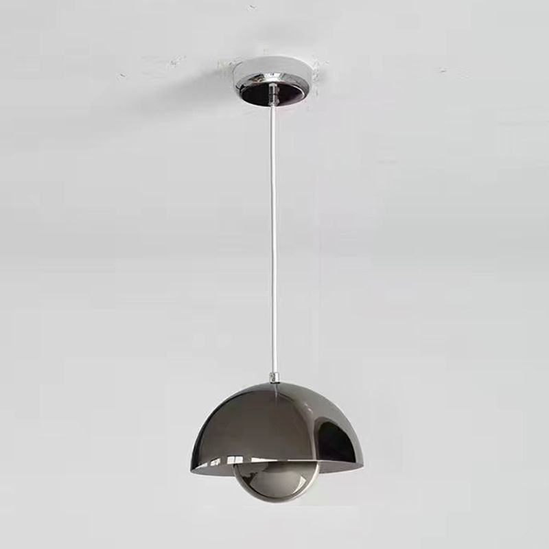 Round Shape Metal Hanging Light Nordic Macarons 1-Light Hanging Mounted Light