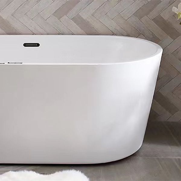 Antique Finish Soaking Bathtub Modern Back to Wall Oval Bath Tub