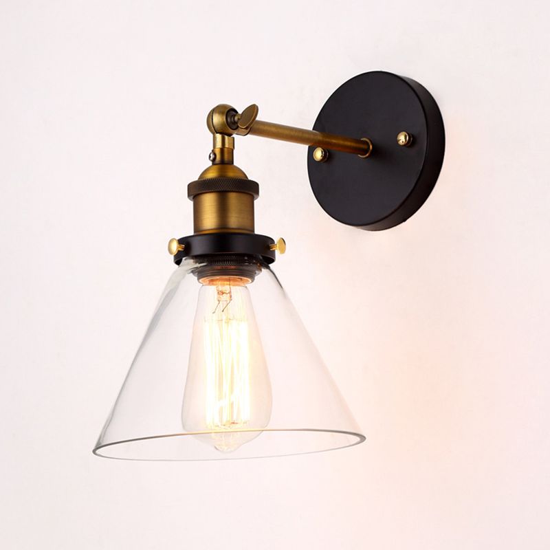 Armed  Wall Light Sconce Modern Minimalist Style Glass  1 Light Sconces