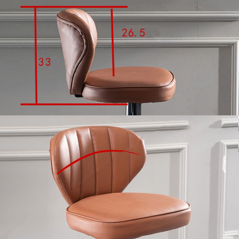 Contemporary Faux Leather Counter Stool Fabric Cushion in Matte Finish for Home