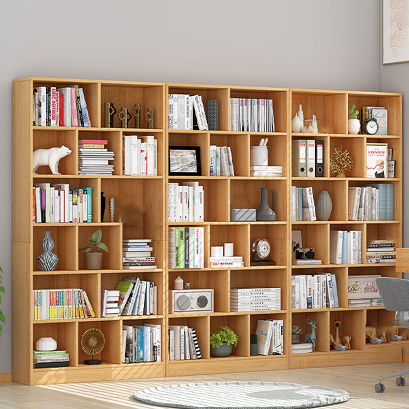 Closed Wood Bookcase Modern Minimalist Home Living Room Standard Bookshelf