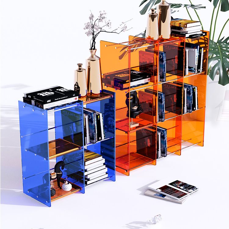 Multiple Colors Modern Style Bookshelf Acrylic Bookcase for Home