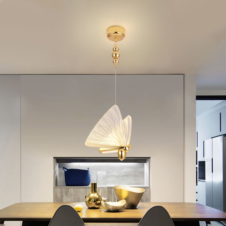 Nordic Luxury Style Butterfly Shade Hanging Light Fixture LED Butterfly Pendant Chandelier
