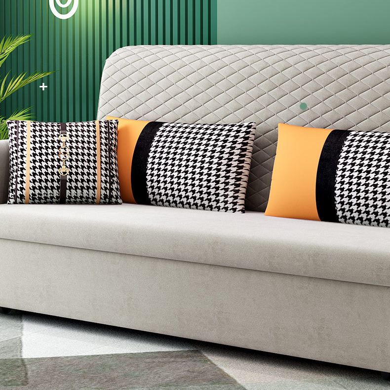Light Gray Sleeper Sofa Modern Style Sofa Bed with Upholstered