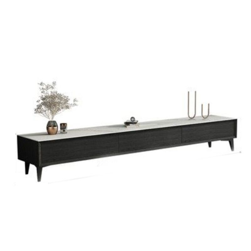 Stone TV Media Stand Contemporary Stand Console with 3 Drawers