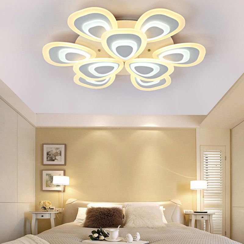 Water Droplets Shape Ceiling Lamp Minimalist LED Ceiling Mount Light with Acrylic Shade