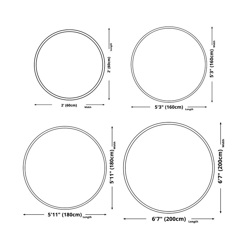 Round Geometry Pattern Carpet Polyester Modern Indoor Rug Stain Resistant Area Rug for Living Room