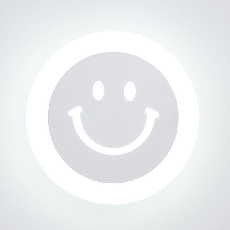 Modern Style Round Sconce Light Fixtures Metal 1 Light Wall Mounted Lighting