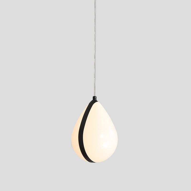 Luce di acque di acqua bianca e nera MODERNA MODERNA 1 LIGHT ACRILICA ACRILICA LAMPIFICA A PENDANT IN LUCE BIANCA/CALDA