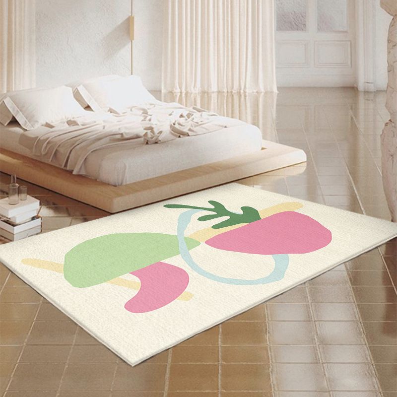 Colorful Color Block Soft Rug Abstract Style Loom Rug for Bedroom