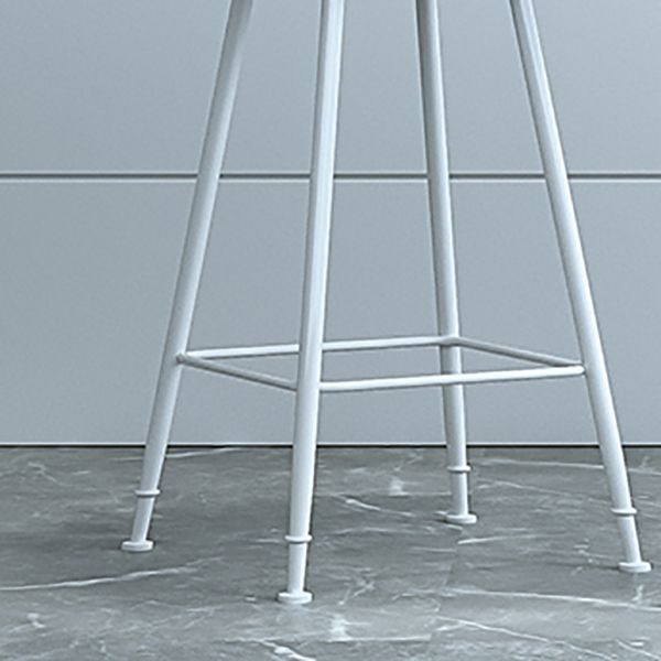 Indoor Bucket Counter Bar Stool Modern Plastic Footrest Low Back Bar Stool