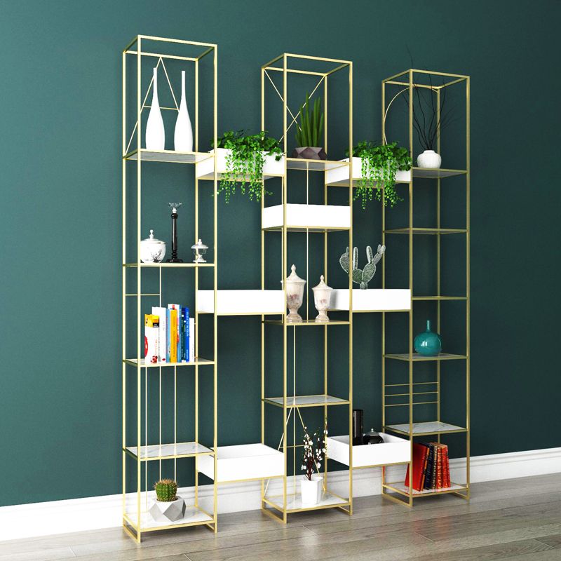 Libreria etagere aperta verticale industriale telaio in ferro -scaffale in legno fabbricato scaffale