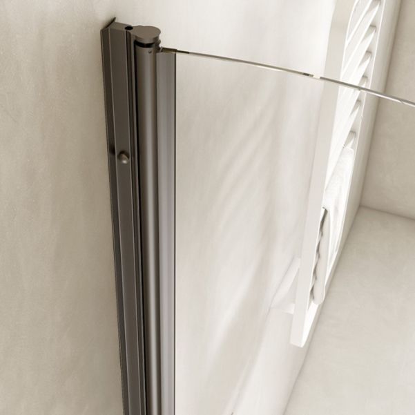 Hinged Door Shower Enclosure Tempered Glass Semi-Frameless Shower Enclosure