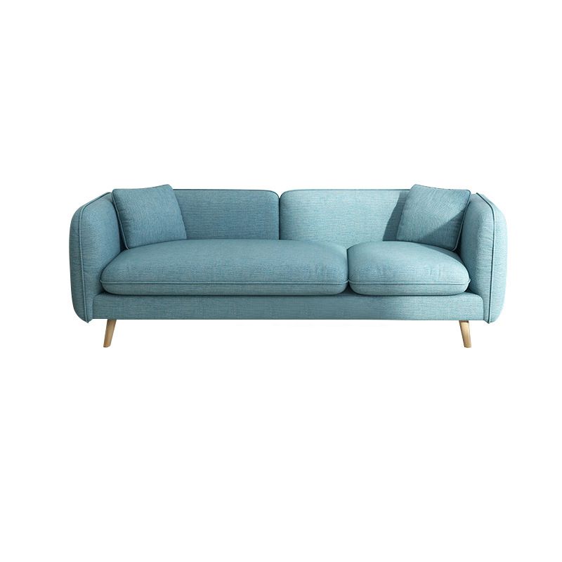 Contemporary Living Room Fabric Square Arm Cushions Standard Seating