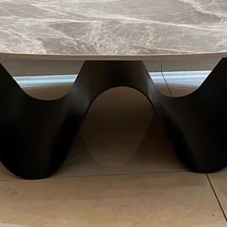 Glam Abstracts Cocktail Table Oval Coffee Cocktail Table for Home