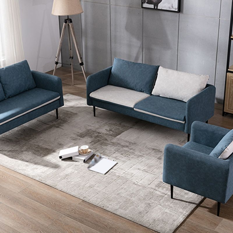 Faux Leather Cushions Sofa 61.02"/66.93" Wide Square Arm Loveseat