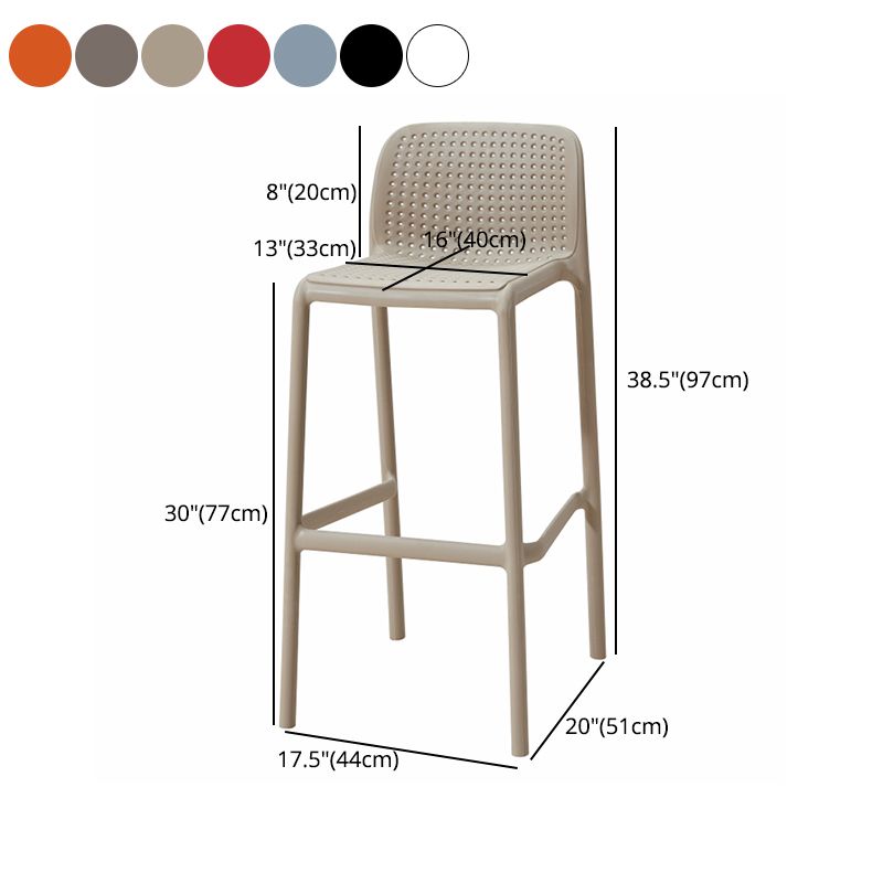Sgabello da bar in plastica moderno sgabello da banco posteriore senza braccio con sedile di plastica e pedale