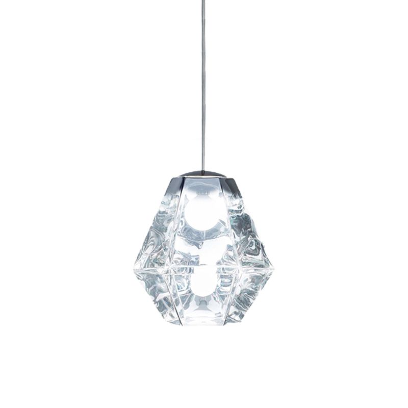 Diamond Anhänger Beleuchtung postmodernes Glas 1 Licht klar/bernsteinfarben