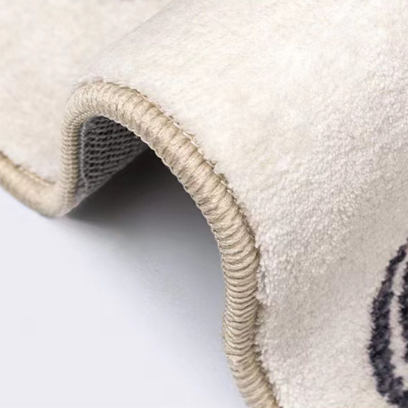 Beige roosterlijn binnen tapijt polyester gebied tapijt kleurbestendig voor woonkamer