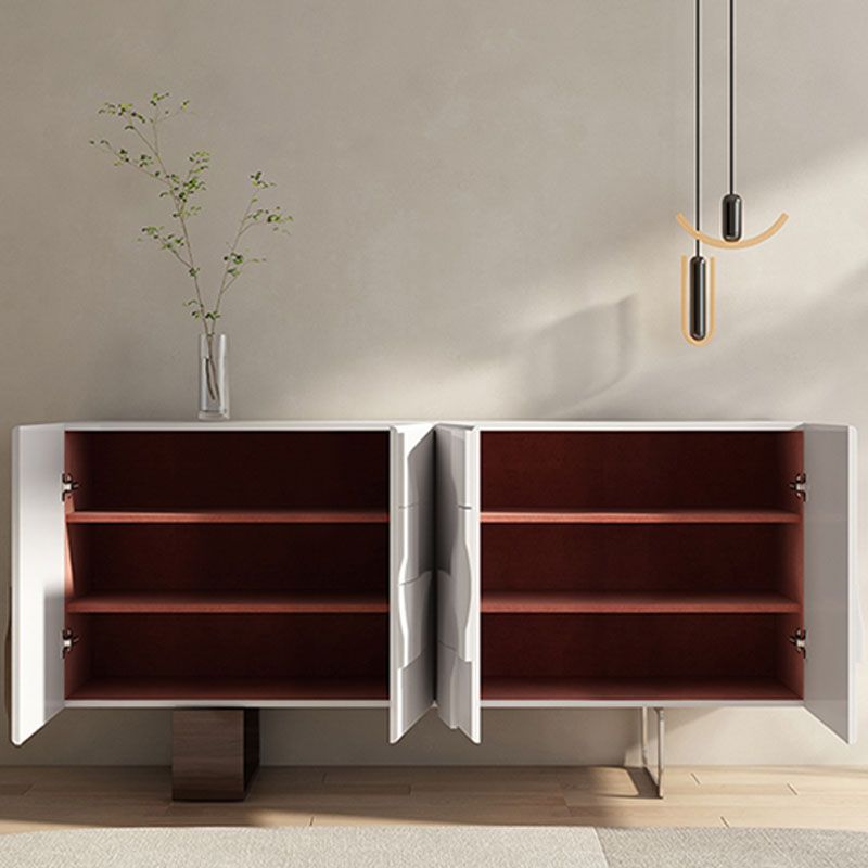 Wood Modern Living Room 35.4" Tall Accent Cabinet with Doors