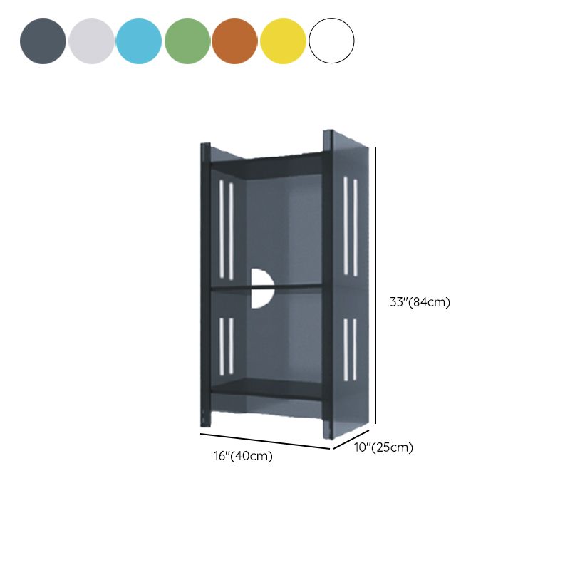 Modern Style Closed Back Bookshelf Standard Acrylic Bookcase with Rectangular Shelves