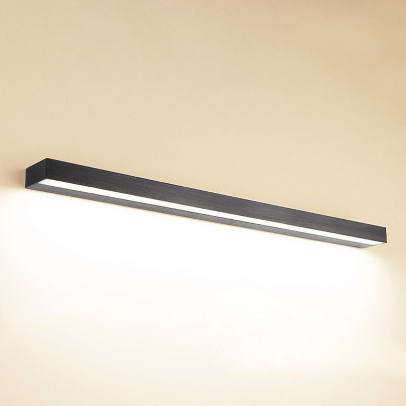 Rectangle LED Vanity Lamp Modern Minimalist Style Plastic Single Vanity Light