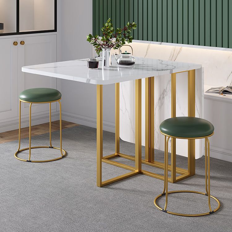 Contemporary Rectangle Dining Room Table Sintered Stone Drop-Leaf Table,59"L x 28.7"H